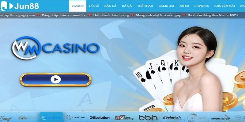 Jun88 - Trải nghiệm Casino uy tín đẳng cấp